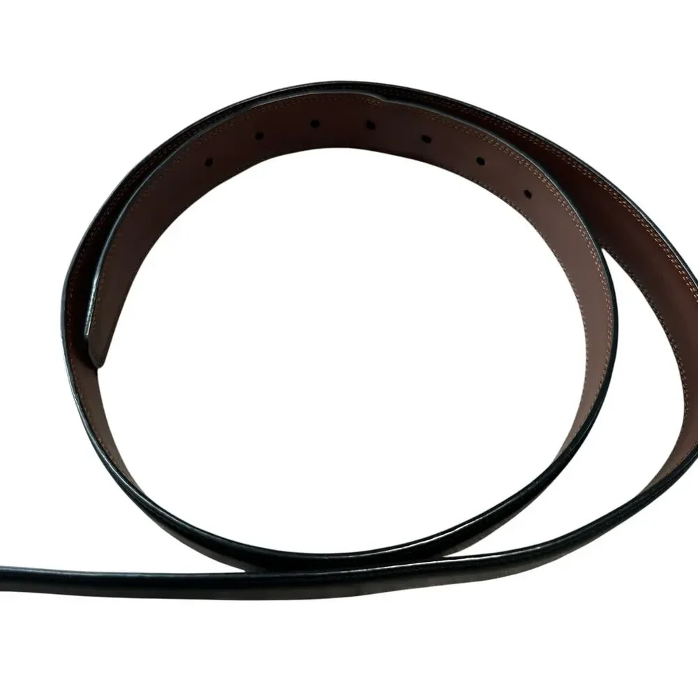 Penguin Munsingwear Men's Belt 50 Black Leather Adjustable Belt Buckle